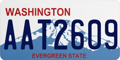WA license plate AAT2609