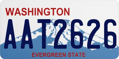 WA license plate AAT2626