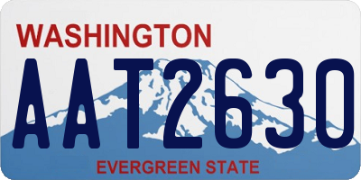WA license plate AAT2630