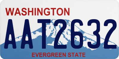 WA license plate AAT2632