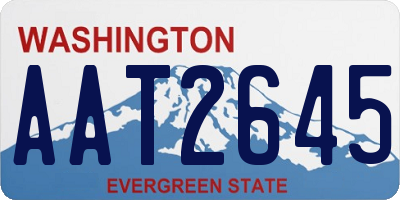 WA license plate AAT2645