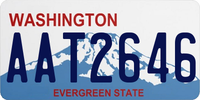 WA license plate AAT2646