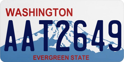 WA license plate AAT2649