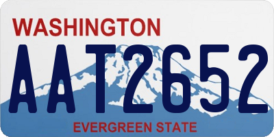 WA license plate AAT2652