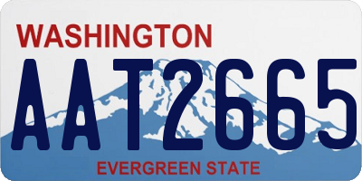WA license plate AAT2665
