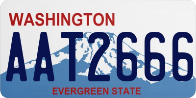 WA license plate AAT2666