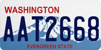 WA license plate AAT2668