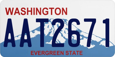 WA license plate AAT2671