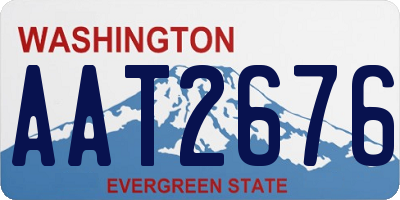 WA license plate AAT2676