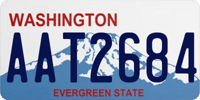 WA license plate AAT2684