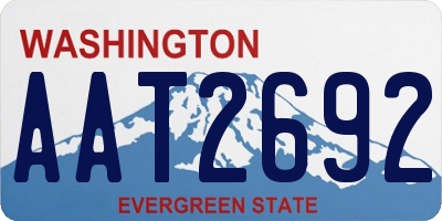 WA license plate AAT2692