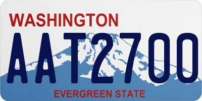 WA license plate AAT2700