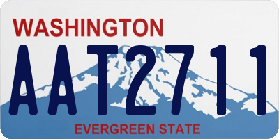 WA license plate AAT2711