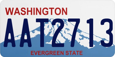 WA license plate AAT2713