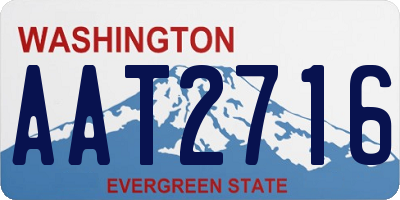 WA license plate AAT2716