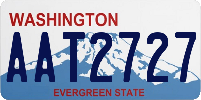 WA license plate AAT2727