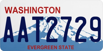WA license plate AAT2729