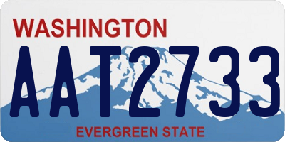 WA license plate AAT2733