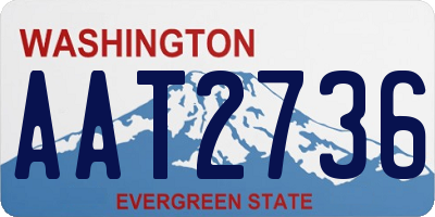 WA license plate AAT2736
