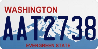 WA license plate AAT2738