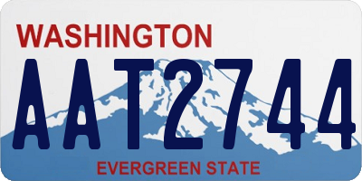 WA license plate AAT2744