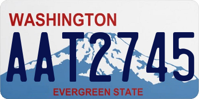 WA license plate AAT2745