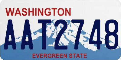WA license plate AAT2748