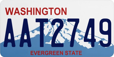WA license plate AAT2749