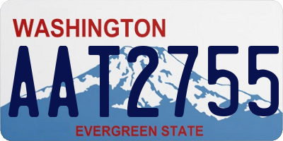 WA license plate AAT2755