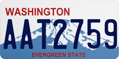 WA license plate AAT2759