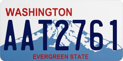 WA license plate AAT2761