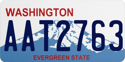 WA license plate AAT2763