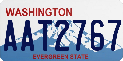 WA license plate AAT2767