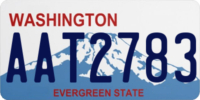 WA license plate AAT2783