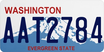 WA license plate AAT2784