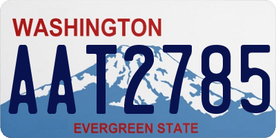 WA license plate AAT2785