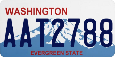WA license plate AAT2788