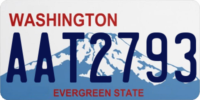 WA license plate AAT2793