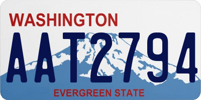 WA license plate AAT2794