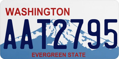 WA license plate AAT2795