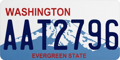 WA license plate AAT2796