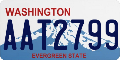 WA license plate AAT2799