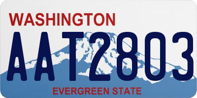 WA license plate AAT2803