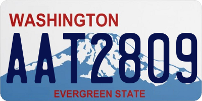 WA license plate AAT2809