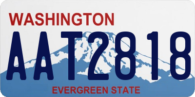 WA license plate AAT2818