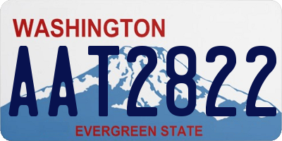 WA license plate AAT2822
