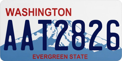 WA license plate AAT2826
