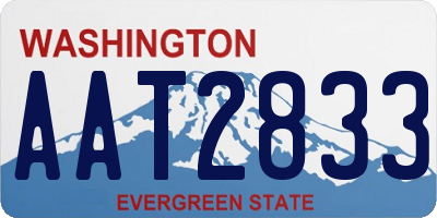 WA license plate AAT2833