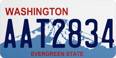 WA license plate AAT2834