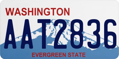 WA license plate AAT2836